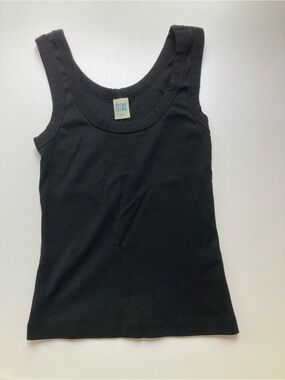 Hillie Flore Flore Black Ribbed Scoop Tank Top - Women's